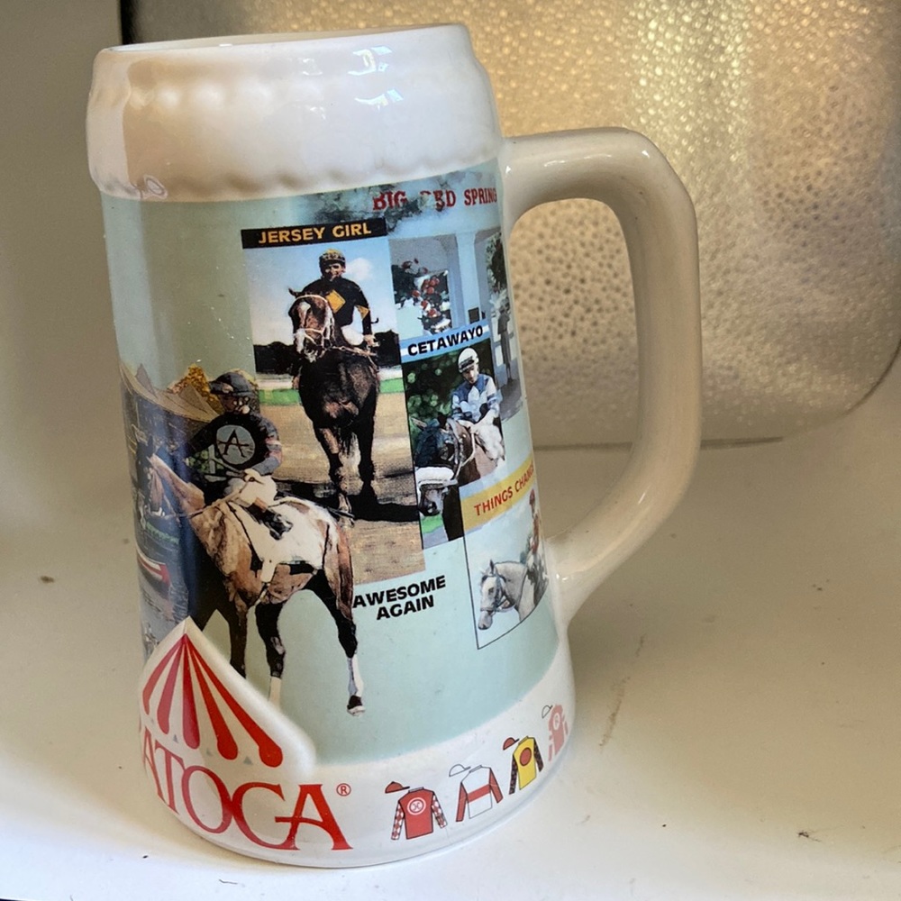 Saratoga mug from the famous town & Racetrack!